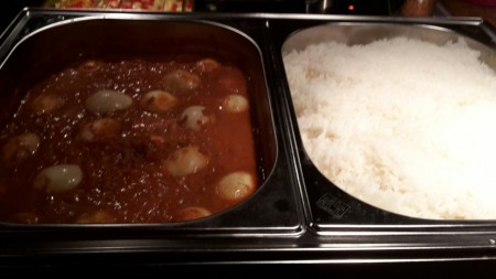 sambal  goreng telor en pandanrijst